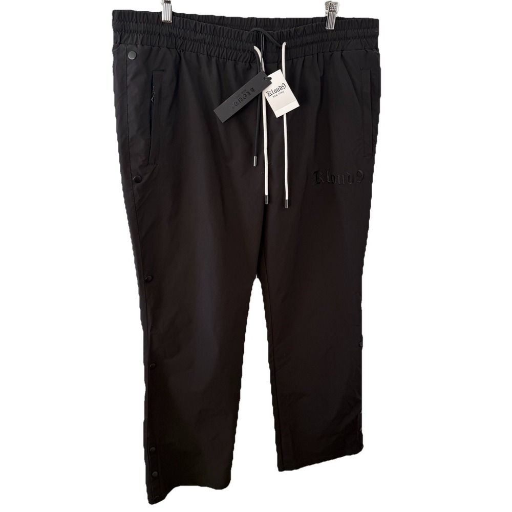 NWT Kloud 9 New York Nylon Track Black Pants Size 3XL